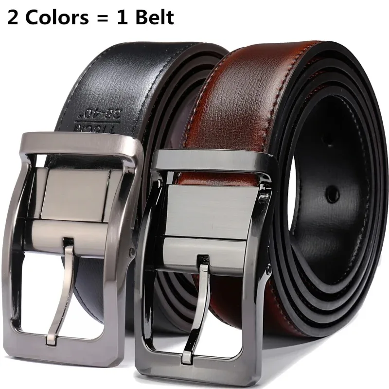 

Men's Genuine Leather Belt Alloy Buckle Retro Design High-quality Belt for Men Top Cowhide Production