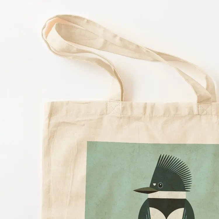 Belted Kingfisher Tote Bag eco bag folding eco pack Women's shopping bag Women's shopper