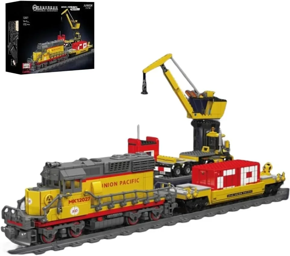 Mould King 12027 Technical Train Building Block Remote Control EMD SD40-2 Diesel Locomotive Model Assembly Car Brick Kids Toys