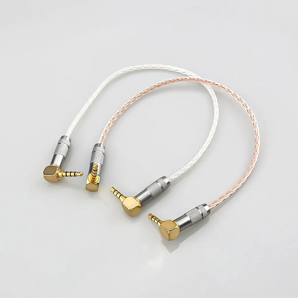 3.5MM To 3.5MM AUX Cable 8core OCC copper silver Male to Male audio car upgrade Headphone Cellular phone AUX extend cable