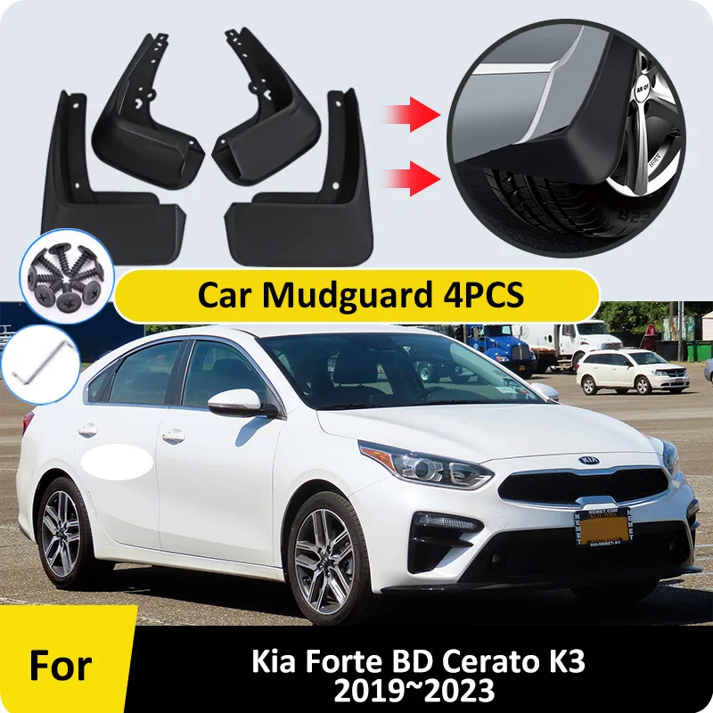 

4x Mudguard For Kia Forte BD Cerato K3 2019 2020 2021 2022 2023 Mud Flaps Splash Guard Front Rear Fender Mudflaps Car Accessorie