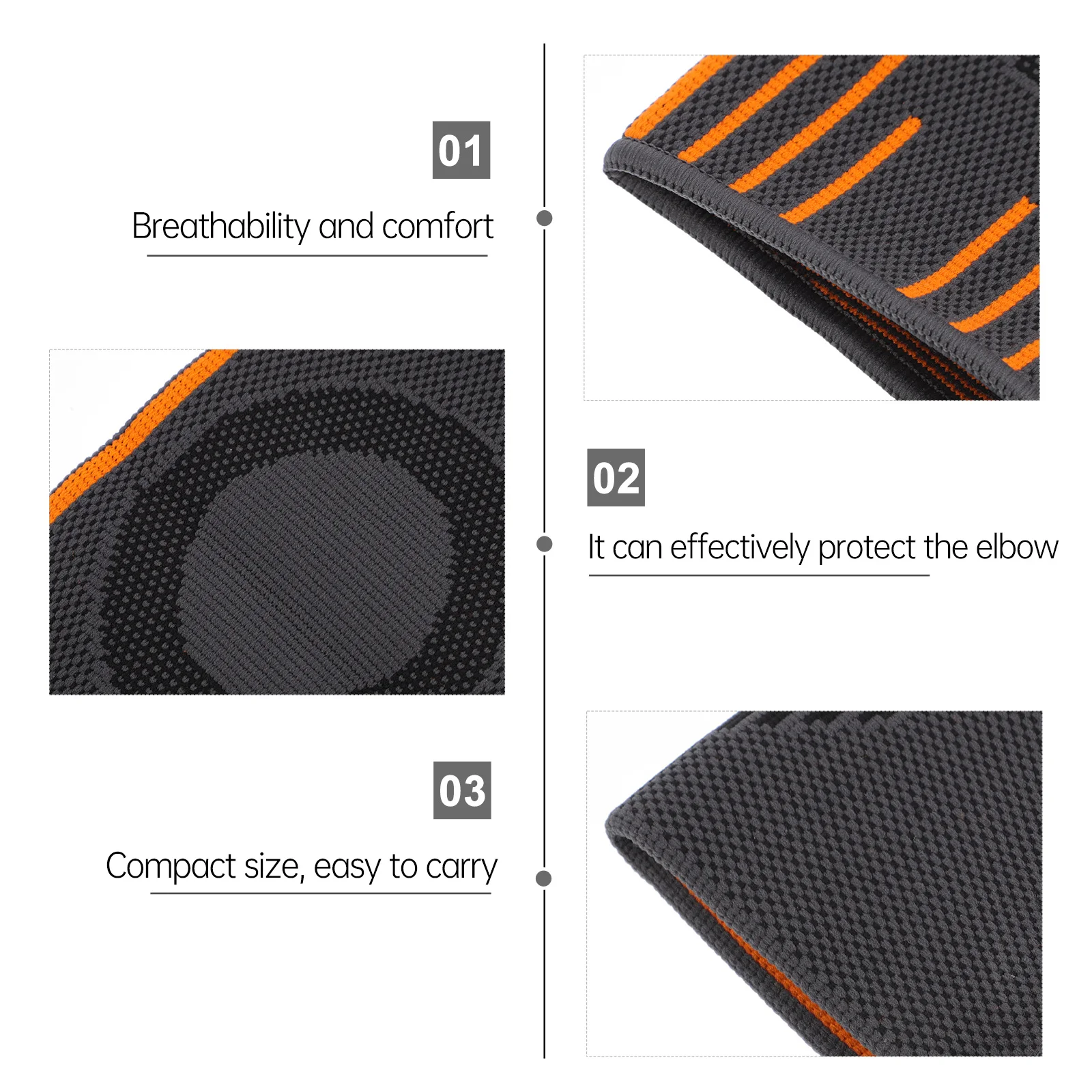 

Padded Elbow Sleeve Guard Anti-collision Arm Protectors Basketball Orange Forearm