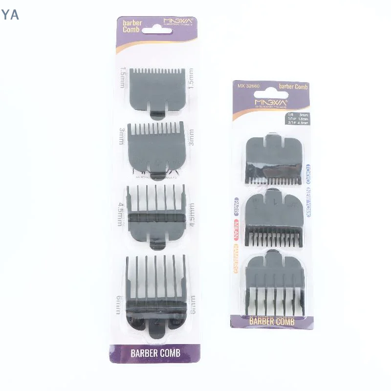 【SA】1/2/3/4Pcs Hair Clipper Guards Guide Combs Trimmer Styling Tools Attachment Black Limit Comb Set Compatible 1.5/3/4.5/6mm view 2