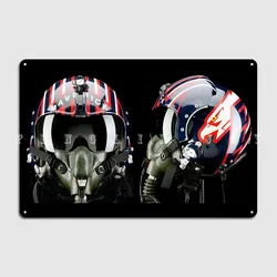 Top Gun Maverick Helmet Poster Metal Plaque Cinema Kitchen Wall Design Painting Décor Tin Sign Posters