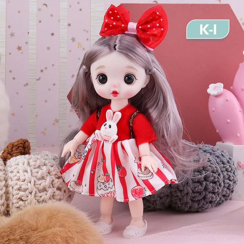 Cute Bjd Doll 16cm Doll with Clothes Set Dress Up Fashion Princess Toys for Girls Children's Gifts Fast Shipping Special Offer