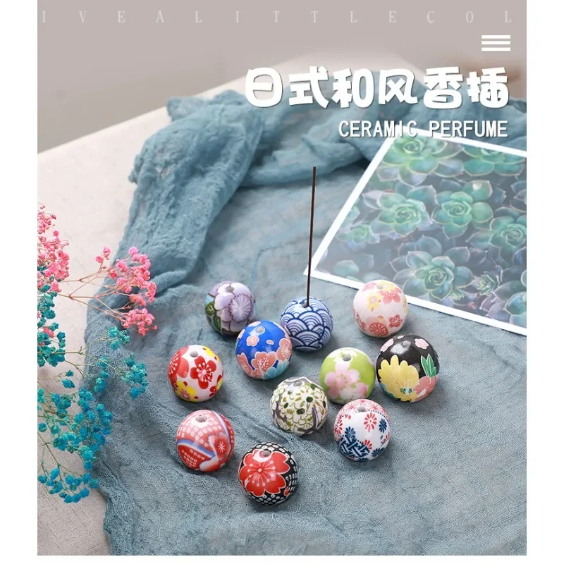 

Ceramic Lotus Incense Stick Base Decoration, Incense Burner, Ball Holder, Handmade, 10Pcs