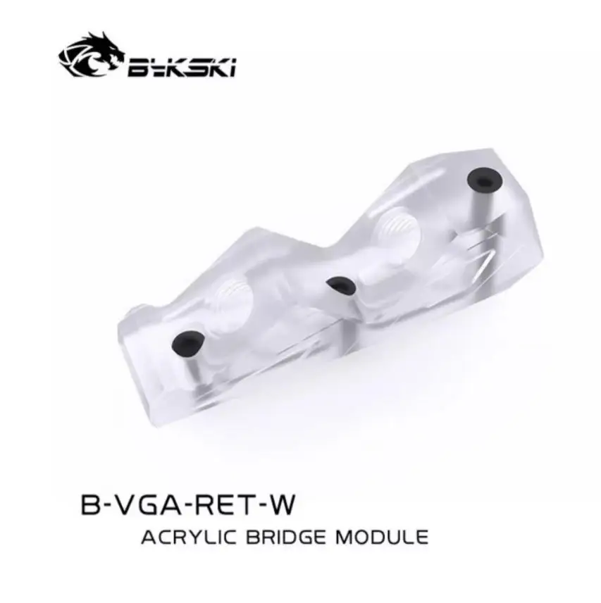 Bykski Acryl Transparent GPU Rückfahrterminal Verwendung für Grafikkarte Wasserkühlerblock Computer Kühlsystem B-VGA-RET-W
