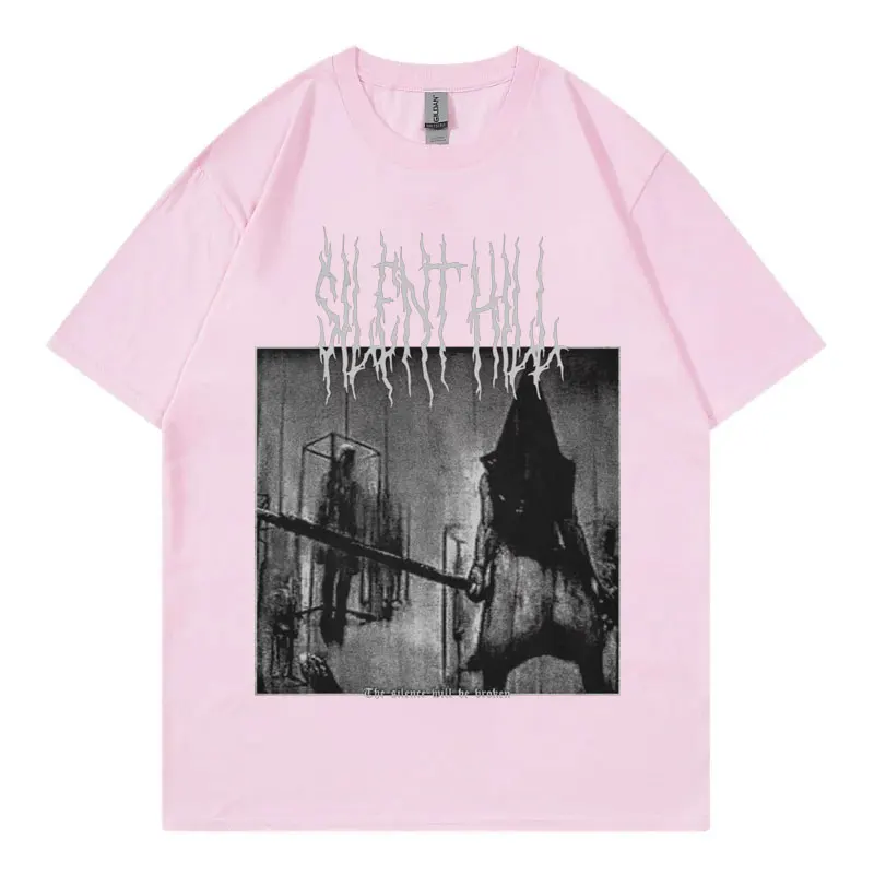 Silent Hill 2 Game Graphic T Shirts Men Women Gothic Vintage Short Sleeve T-shirt High Quality Fashion Oversized Cotton T-shirts - Image 4