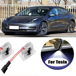 Car Door LED Logo Projector Footlight Welcome Light Ghost Shadow For Tesla Model 3 Model S Model Y Model X Accessories (2 Packs)