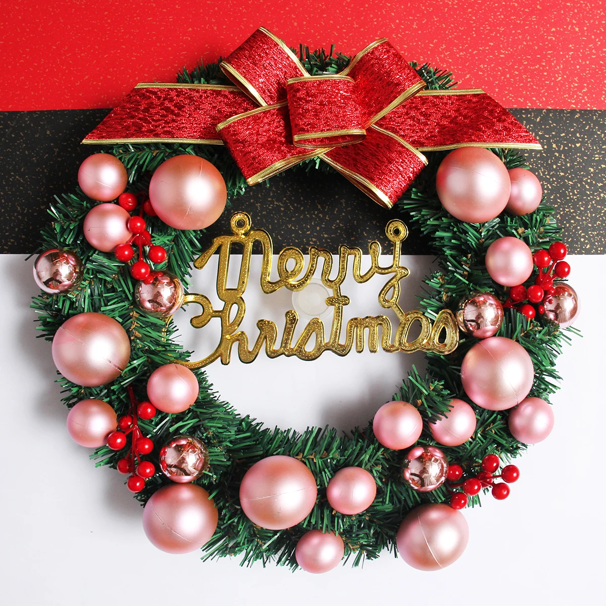 Christmas decorations wreath door hanging DIY window scene rattan pendant 40/50/60 cm hotel arrangement