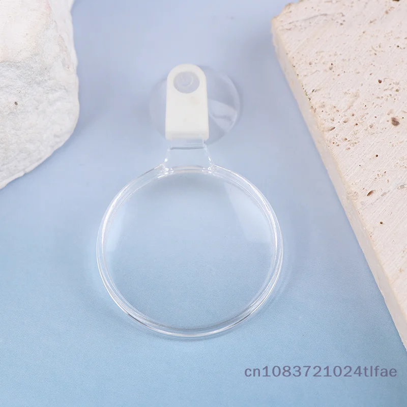 Lupa do akwarium z akrylową przyssawką, okular do obserwacji akwarium, szkło powiększające, sprzęt do akwarium dla małych zwierząt i roślin