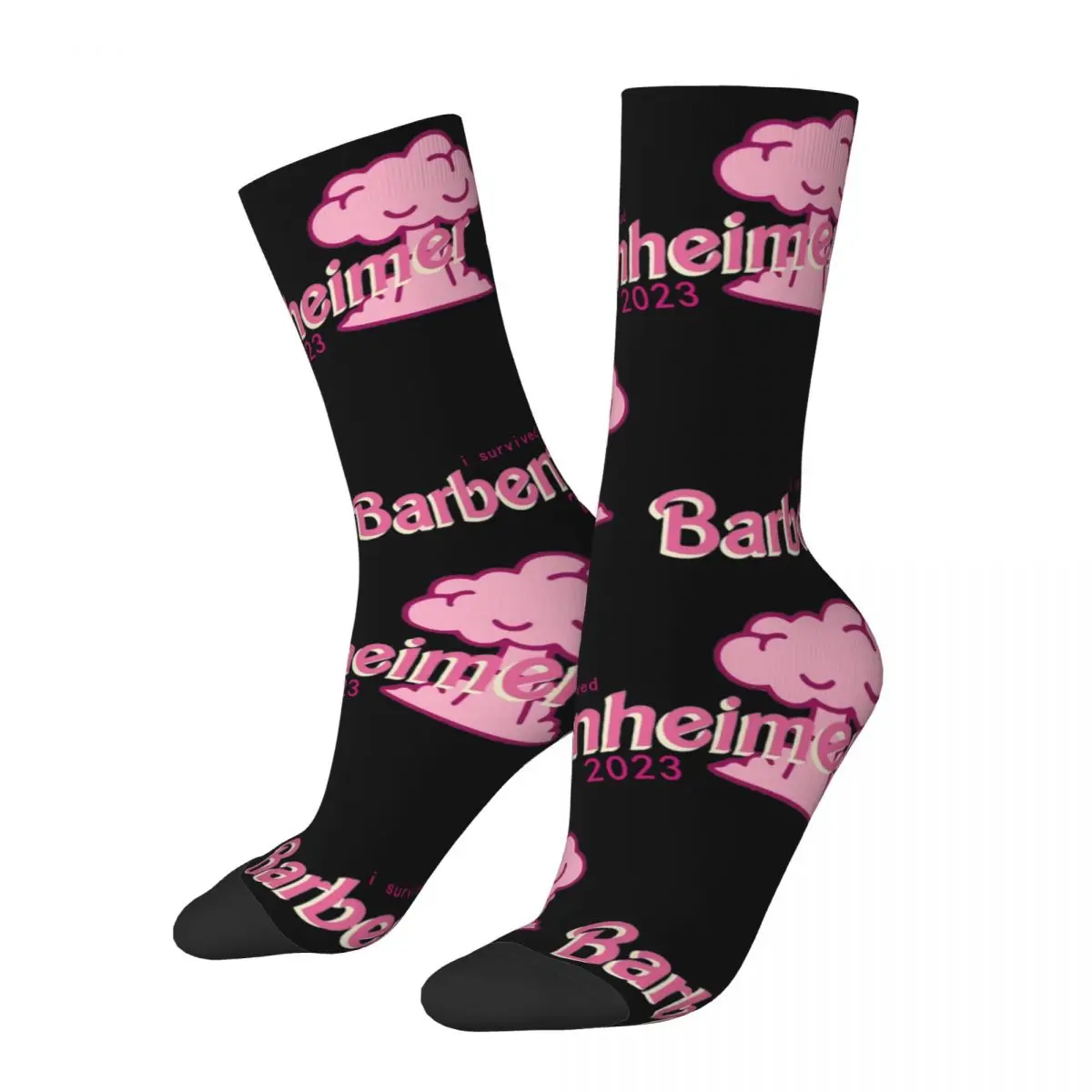 Colorful Women Men I Survived Barbenheimer Theme Socks 2023 Film Fans Stuff Soft Socks Warm Birthday Present