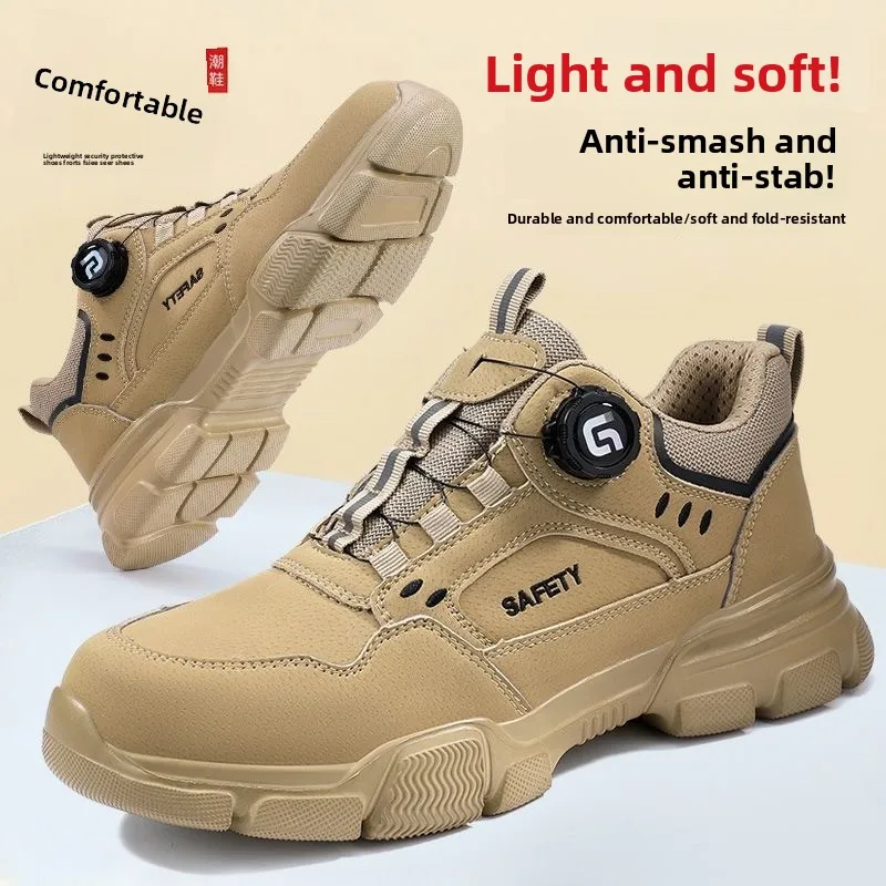 الصلب حذاء مزود بفتحة للأصابع رجل Safet Steel تو كاب ثقب أحذية عمل الرجال النساء واقية العمل حذاء مكافحة تحطيم أحذية الحماية