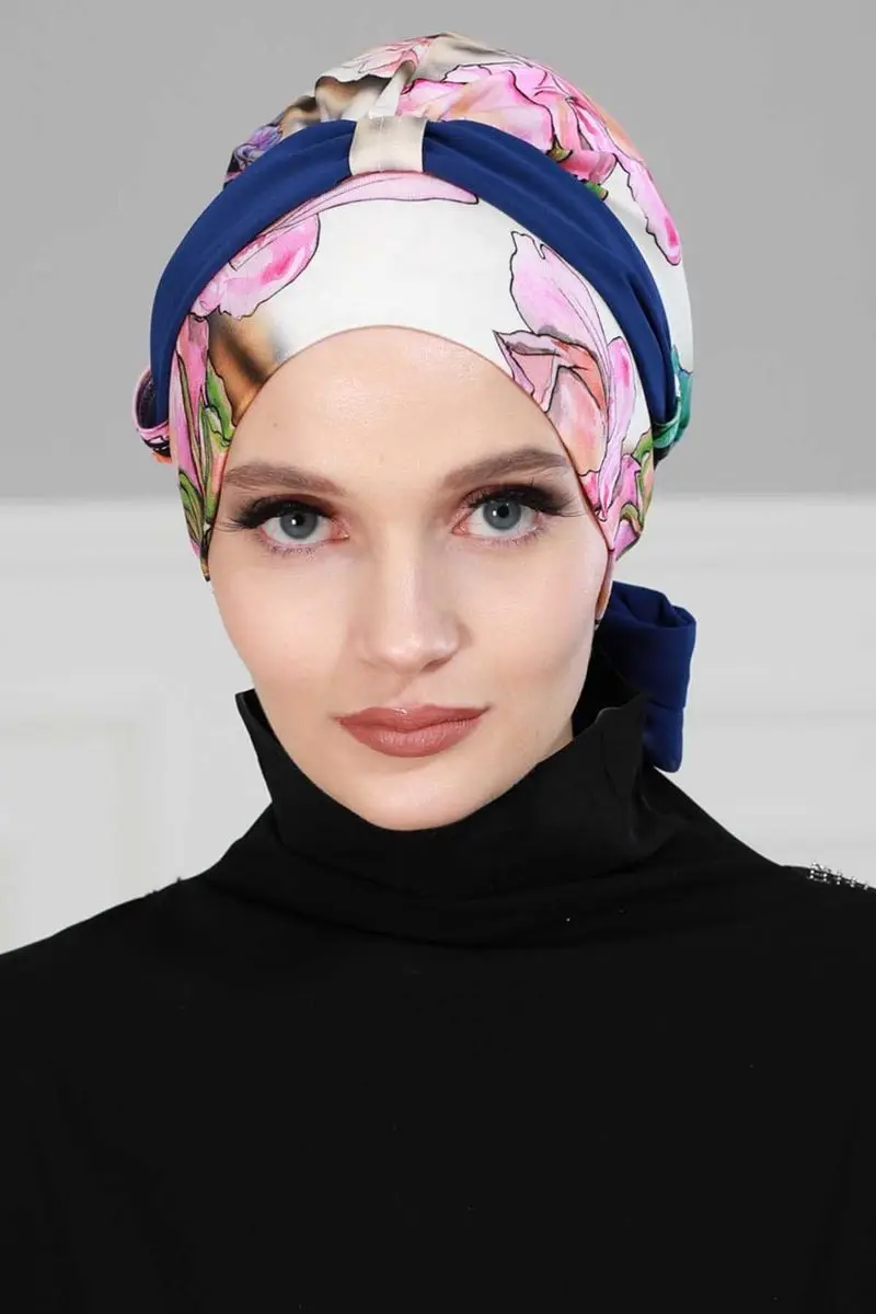 Chiffon Belted Gekamd Bone Natuur Patroon