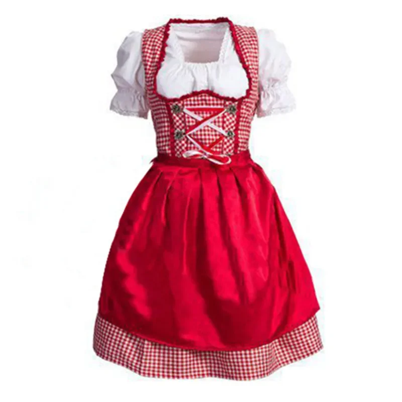 Adult Oktoberfest Beer Maid Uniforms German Wench Costumes Bavaria Heidi Dirndl Maiden Costume Cosplay Halloween Party Fancy Dre