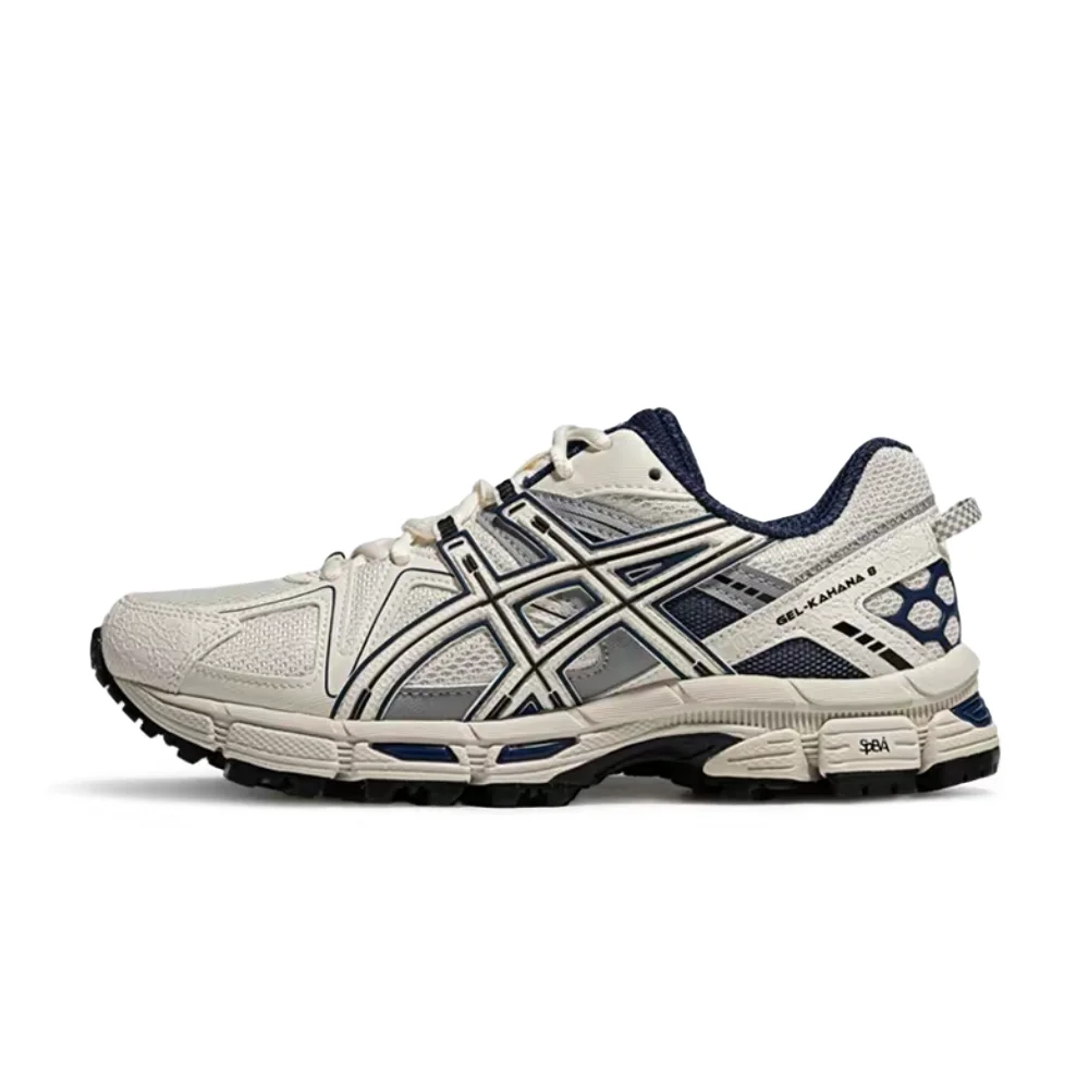 ASICS Gel-Kahana 8 Women's White/Blue Low-Top Trail Runners – Versatile AHAR+ Sole & Stylish Comfortable Fit 1012A978-104