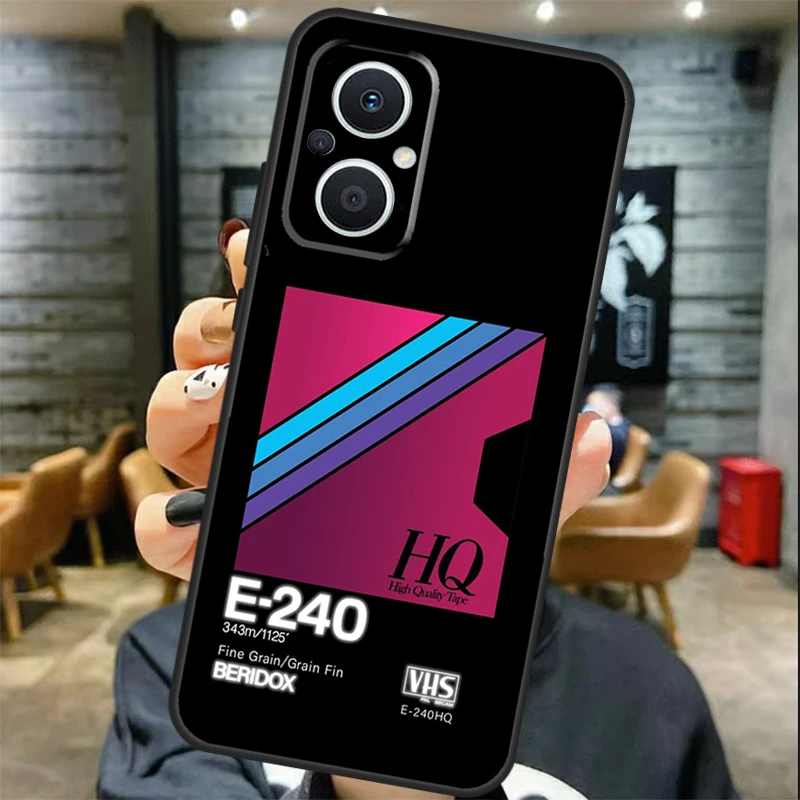 حافظة شريطية ريترو VHS لهاتف OPPO Reno 13 13F 12 F 11 8T 7 8 10 Pro OPPO Find X8 X6 Pro X3 X5 Lite Cover Coque