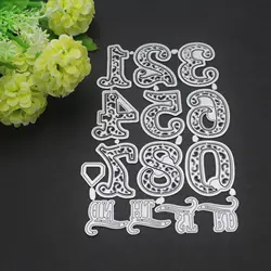 Metal Number Cutting Dies Stencil DIY Scrapbooking Embossing Card Craft Anniversary Unforgetting Number Cutting Dies Stencils