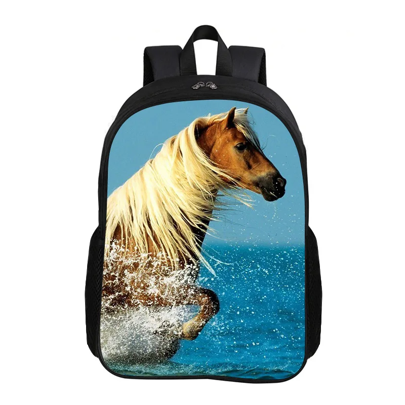 Horse Backpack for Child Light Weight Child Fashion Student Knapsack Best Gift School Large Capacity Backpack Multi-function