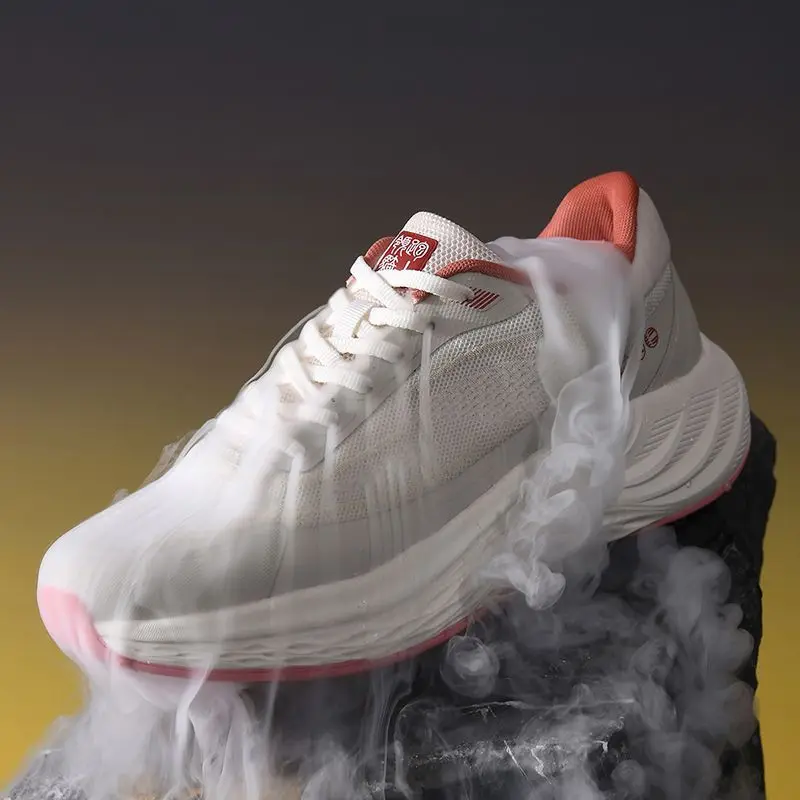 

Men's Breathable Shoes Lightweight Women's Sneakers Comfortable Non-slip Air Cushion Sneakers Carbon Plate Sports Running Shoes