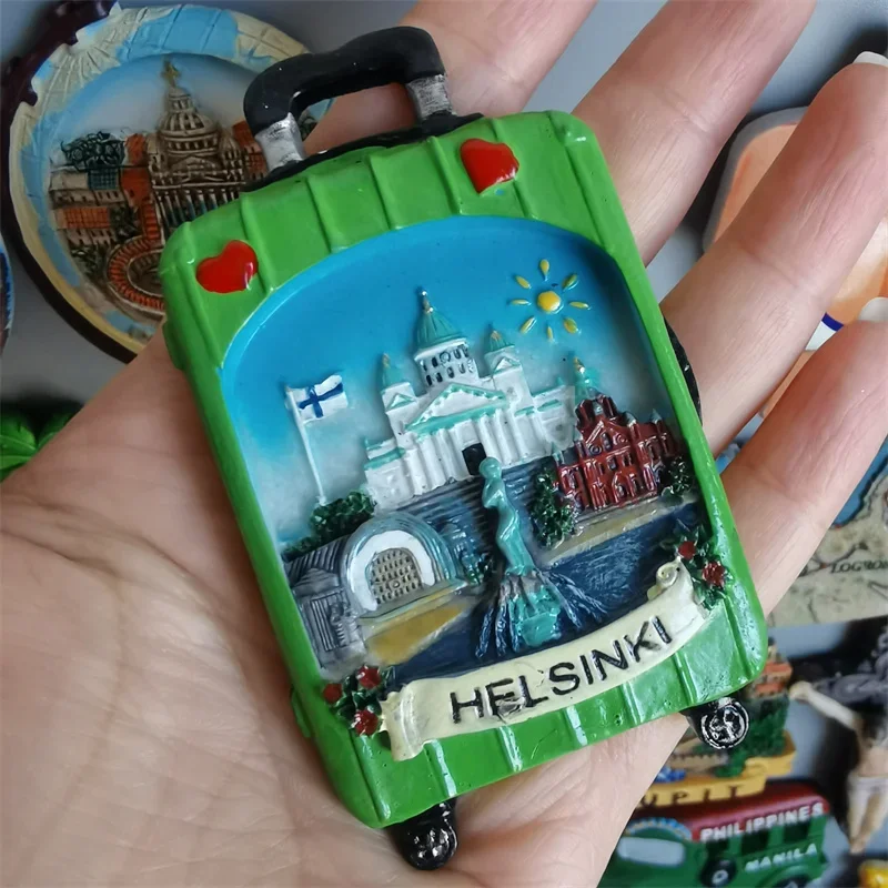 مغناطيس الثلاجة هدية تذكارية سياحية إسرائيل روما هاواي سويسرا فنلندا إسبانيا روبيت موستر كابيتاون كوريا كريت بودفا بريمن هدية #6