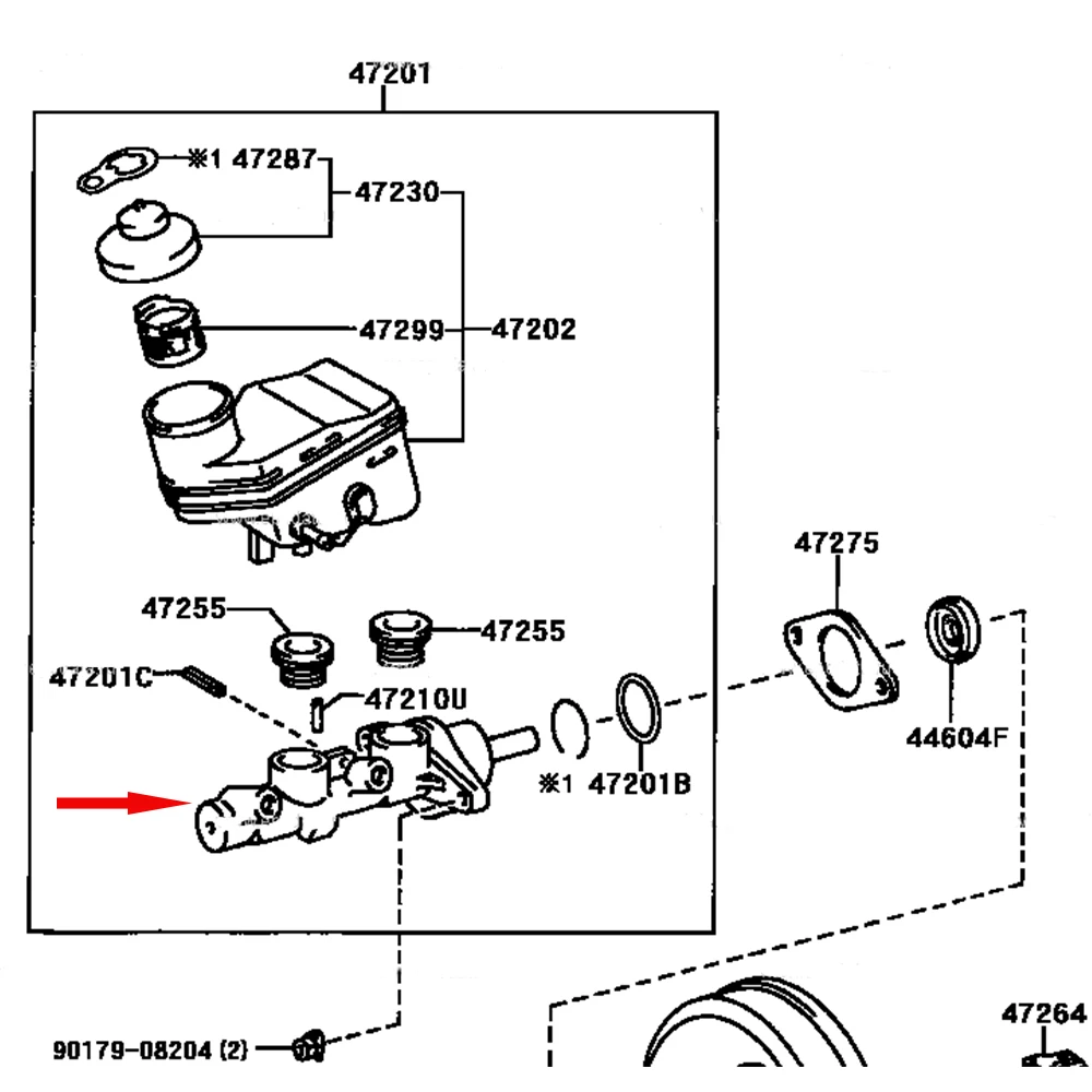 Car Brake Master Cylinder Assy 47201-52021 RHD For Toyota Vitz WiLL Vi NCP10 NCP13 NCP131 NCP15 SCP10