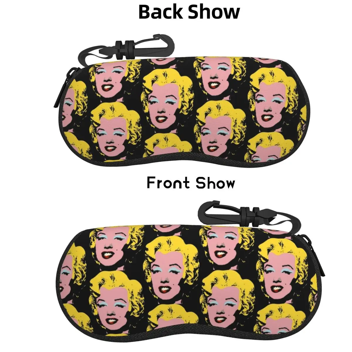 

Golden Warhol Girls Shell Glasses Case Portable Sunglasses Box Women Men Soft Eyeglass Bag Pouch