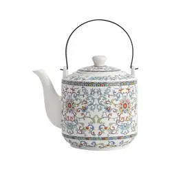 Ceramic teapot 900ML-2000ML , large capacity, blue and white porcelain, ceramic handmade teapot handle tea pot with filter