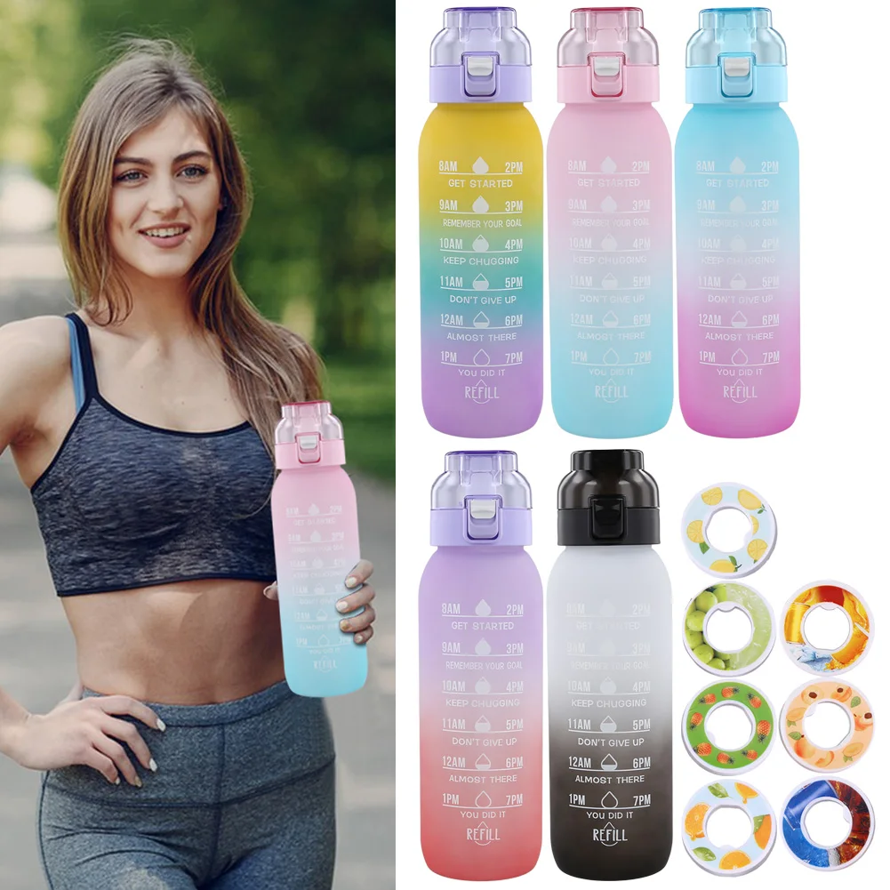 Flavored Water Bottle Scent Up Water Cup Air Flavored Sports Water Bottle Suitable 1xBottle 7xPods for Sports Fitness Water Cup