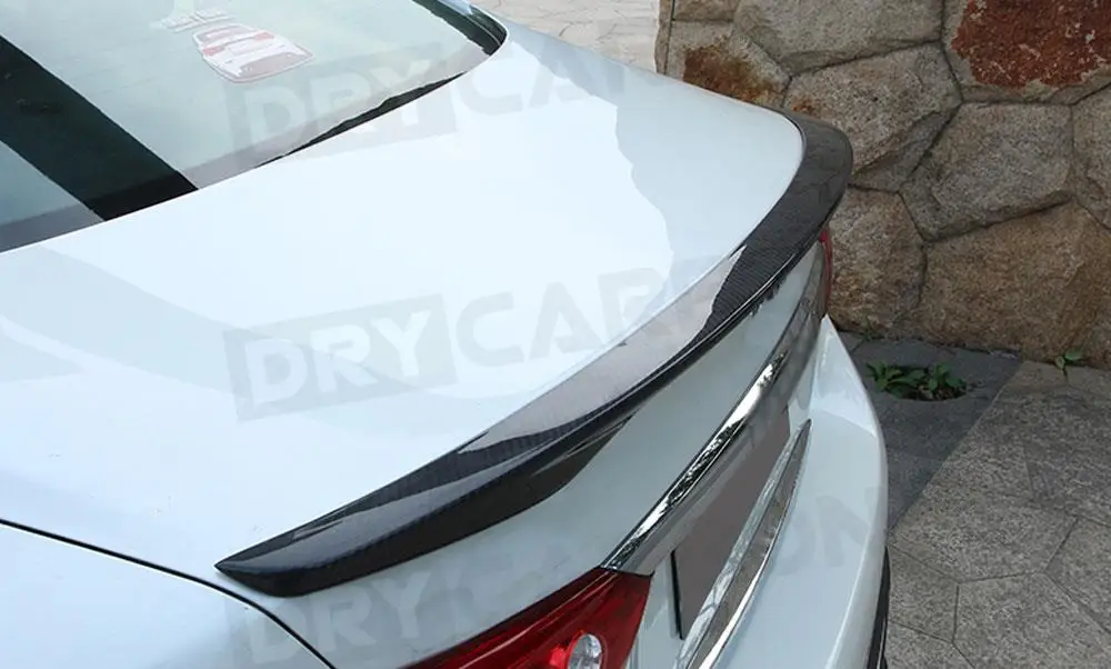 Carbon fiber Rear Spoiler Boot Lip Wings For Infiniti Q50 Q50S 2014 - 2020 FRP Duckbill Rear Trunk Wing Spoiler