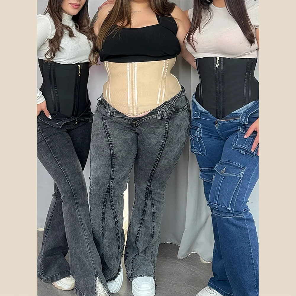 

Waist Cincher Tummy Control Underbust Postpartum Girdle Body Shaper with Adjustable Hooks Breathable Fabric Everyday Wear