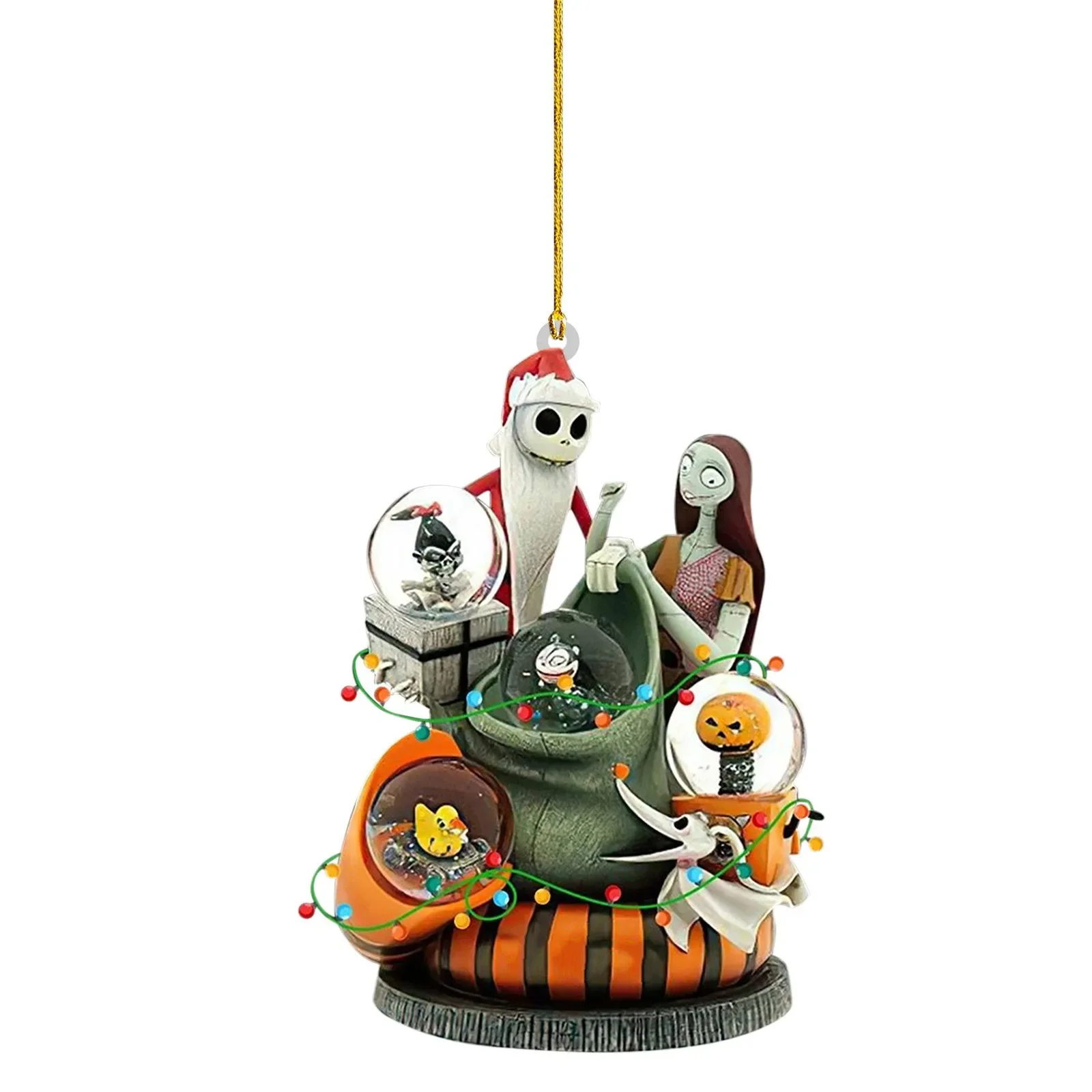 Disney Cartoon Il Pesadilla Prima di Natale Figure Anime Jack Skellington Modello Albero di Natale Acrilico Aereo Ciondolo Giocattoli