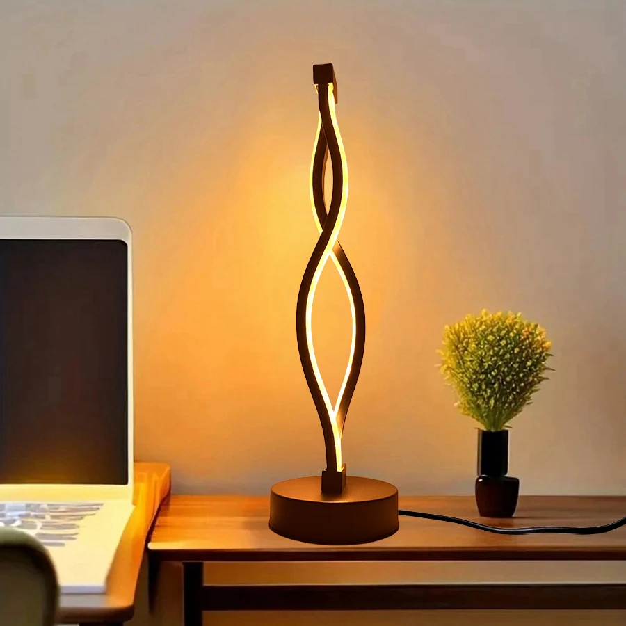 1PC Nordic Desk Lamp Bedroom Bedside Lamp Minimalist Creative Artistic Atmosphere Desk Lamp, Minimalist Adjustable LED Desk Lamp