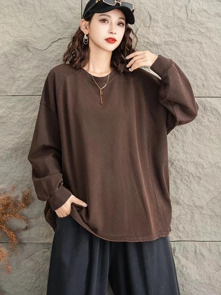 Max LuLu Korean Design Winter Clothes Womens Fashion Loose Leisure Tee Shirts Ladies Classic Vintage Luxury O Neck Cotton Tops