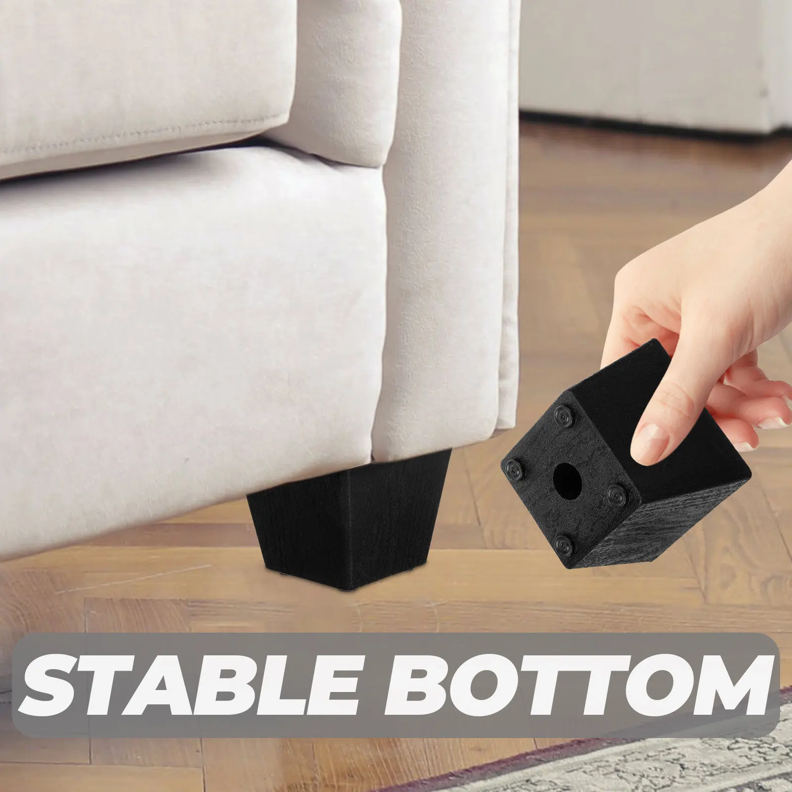 

4Pcs Heavy Duty Furniture Legs Replacement Sofa Legs Metal Plastic Construction Easy Install Couch Feet for Sofas