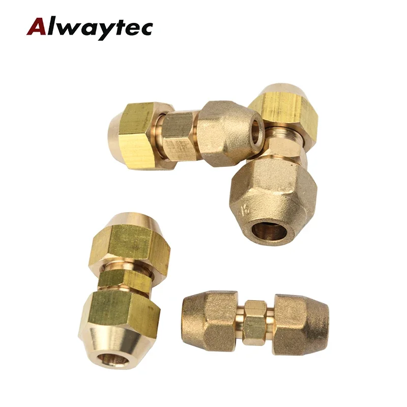 Factory Direct Sale Air Conditioning Brass Pipe Fittings Male to Male with Nut Straight Flare Connecting Pipe Fitting Adapeter