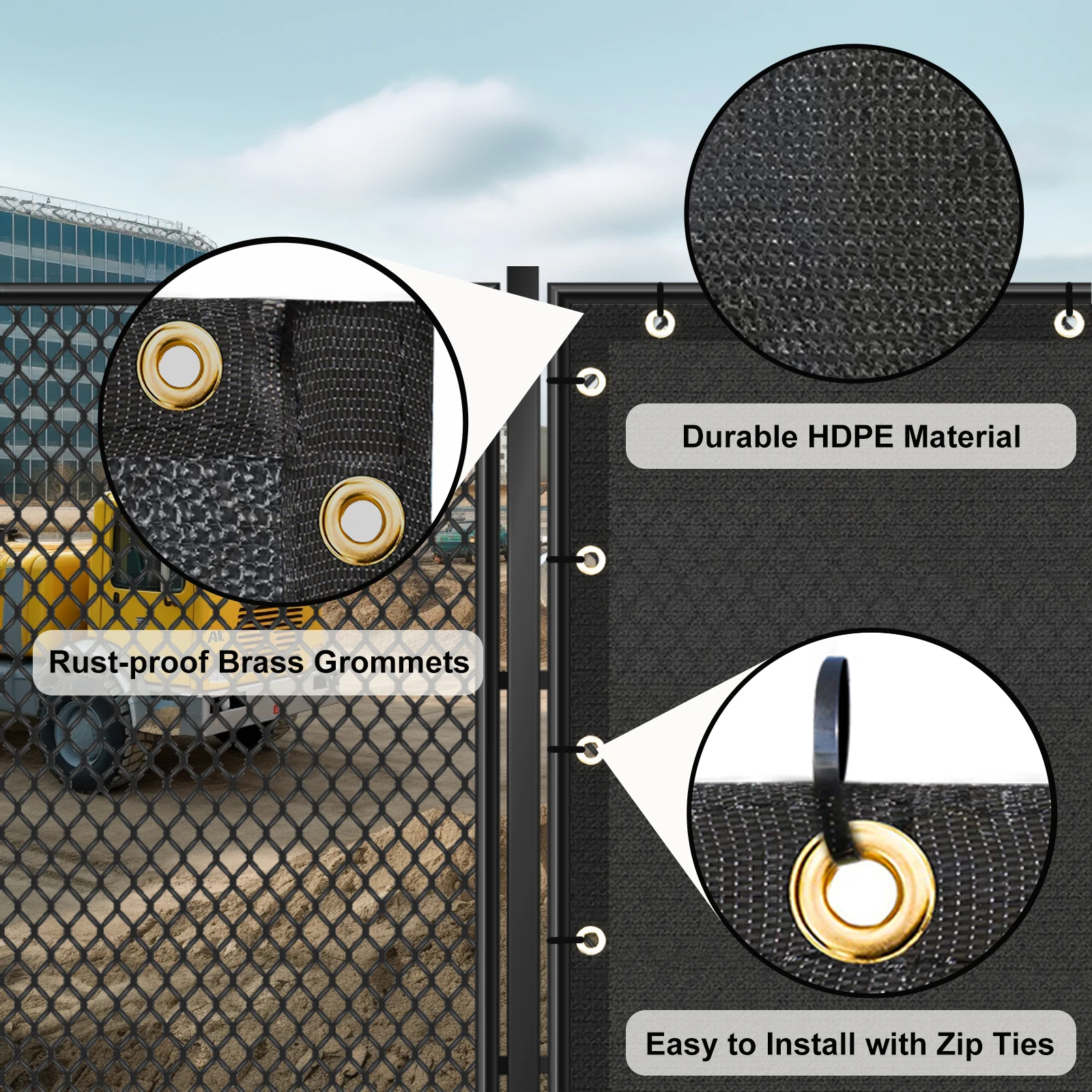 2025Outdoor Agricultural Woven Plastic Black Fence Cover Privacy Screen Shade Net