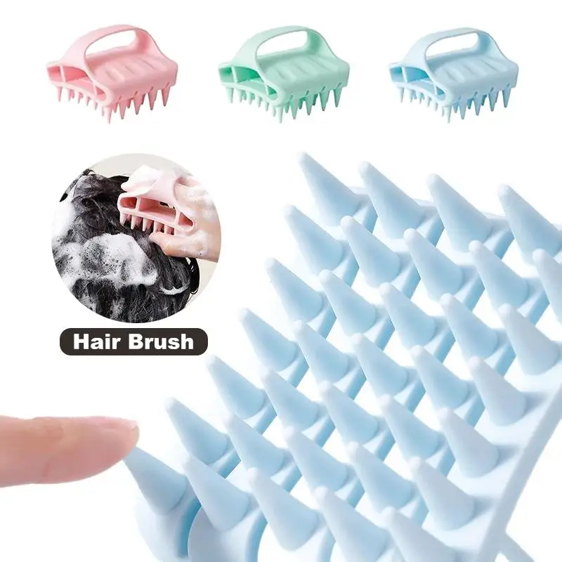 Scalp Massager Shampoo Brush Hair Washing Scalp Brush Soft Silicone Scalp Massager Hair Comb For Dandruff Removal Shampoo Brush