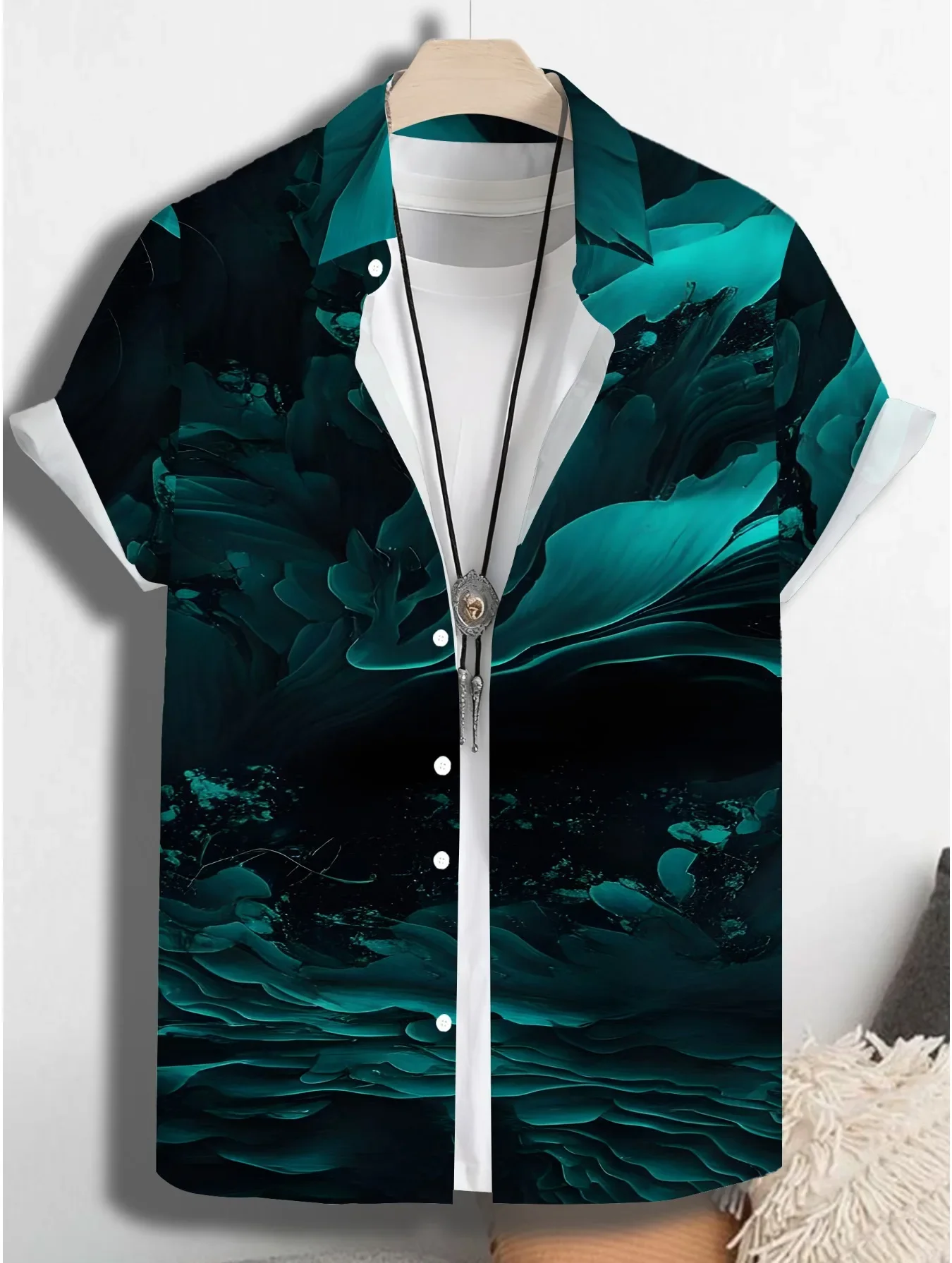 

Men's 2026 Summer Man Women Short Sleeve Hawaiian Shirt Casual Fashion Beach Party Print Tops
