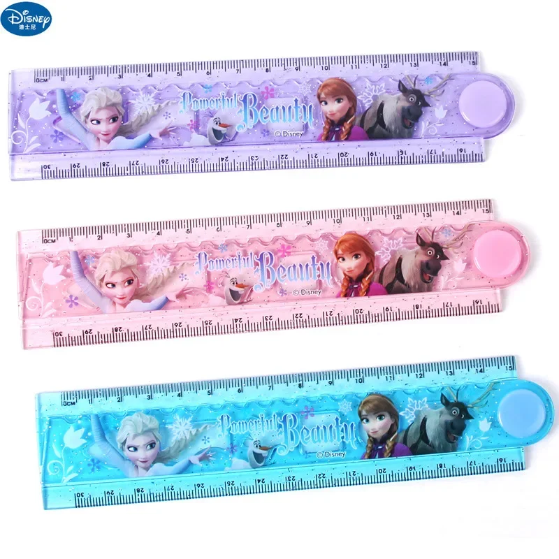 Disney Frozen Marvel Children's Folding Ruler Student Creative Ruler Simple Measurement Learning Writing Drawing Stationery Gift