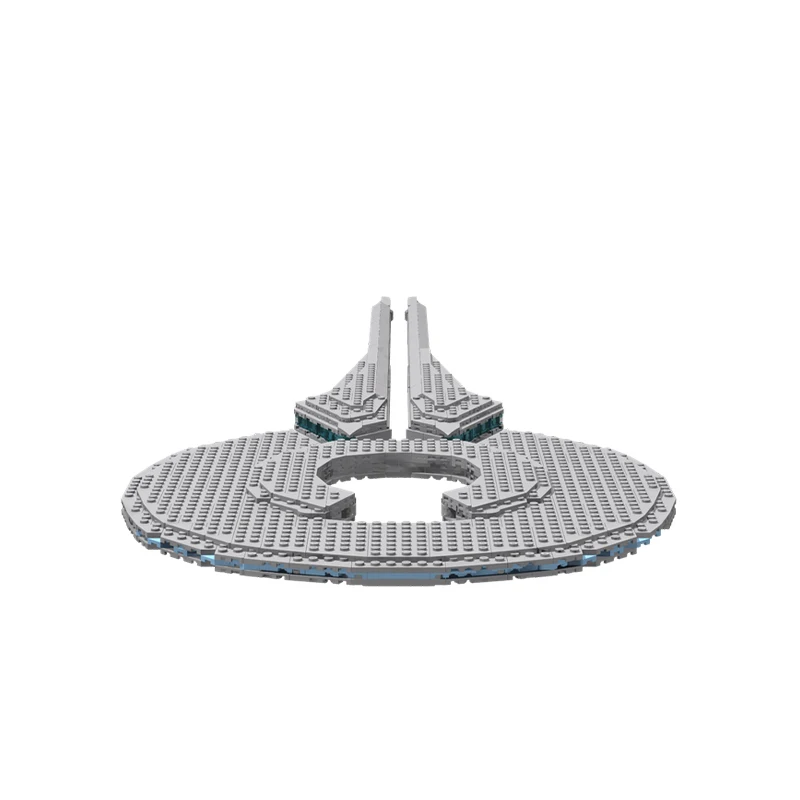 ゲームモデル友情級宇宙船 USS サント モジュール式組み立て MOC ブロック テクノロジー ブリック ディスプレイ おもちゃ クリスマス ギフト