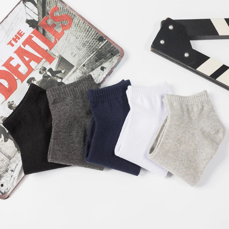 10 Paar/Lot Herren Kurzsocken Baumwolle Einfarbig Schwarz Business Atmungsaktiv Neue Kurzsocken Frühling Sommer Übergröße 38-44 – Detail 6