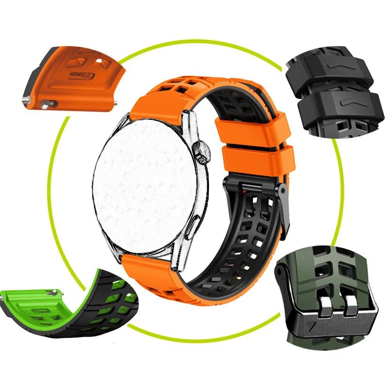 Zeblaze Stratos 2 /GTS 3/Ares 3 Pro/Beyond 3 Pro/Vibe 7 Pro/Btalk 3 Pro 시계 밴드 손목 밴드 액세서리 용 22mm 실리콘 스트랩