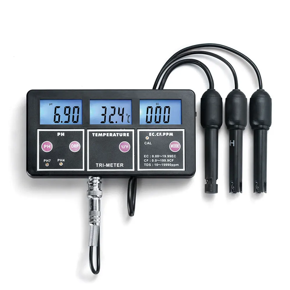 2026 6 In 1 PH/ORP/TDS/EC/TEMP Meter PH-117 PH Meter Tester Multi-parameter Water Quality Monitor ATC Online Monitor