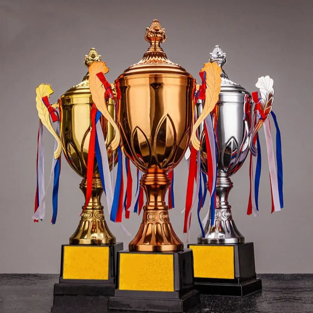 

Gold Silver Bronze Awards Trophy Metal Model Champion Small Prize Cup Soccer Competition with Lid Winner Award Trophy Toy