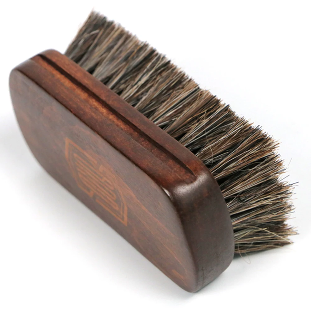 Shine Polishing Brush Auto Wash Horsehair Leather Textile Cleaning Brush for Car Interior Furniture Apparel Bag