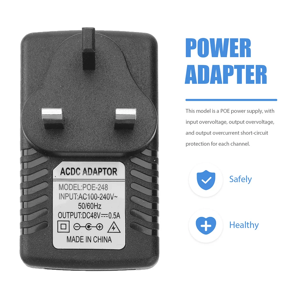 

Power Adapter 24V 1A Dual Rj45 Wall Plug Injector For Router Device Overcurrent Overvoltage Protection Injector