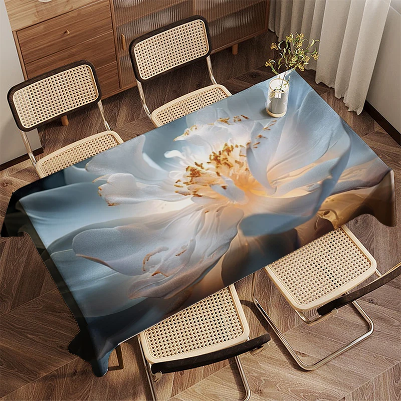 Fancy Floral Tablecloth Restaurant Kitchen Tablecloth Living Room Home Decoration Rectangular Party Decoration