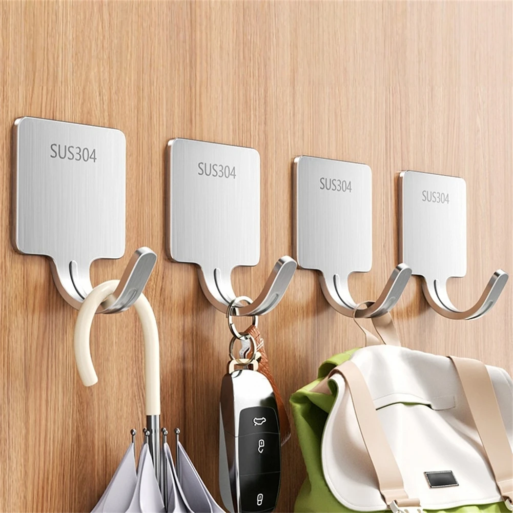 For Bathroom Coat Hangers Stainless Steel Hooks Bathroom Storage Easy Installation Long Lasting Use No Tools Required