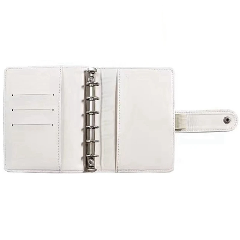 A7PU-Handkonto aus Rindsleder, lose Blätter, Budget, Reiseplan, Notizbuch, Mode, Business, 45-Linien-Innenseiten